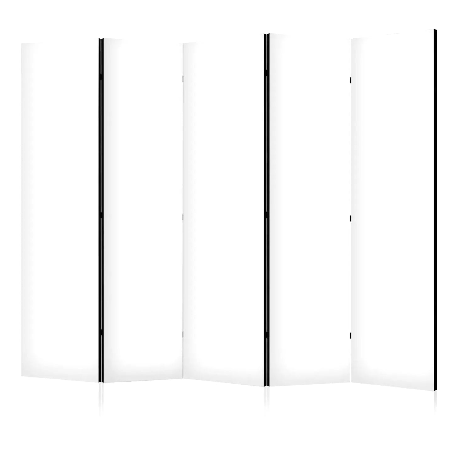 Paravent blanc à cinq panneaux