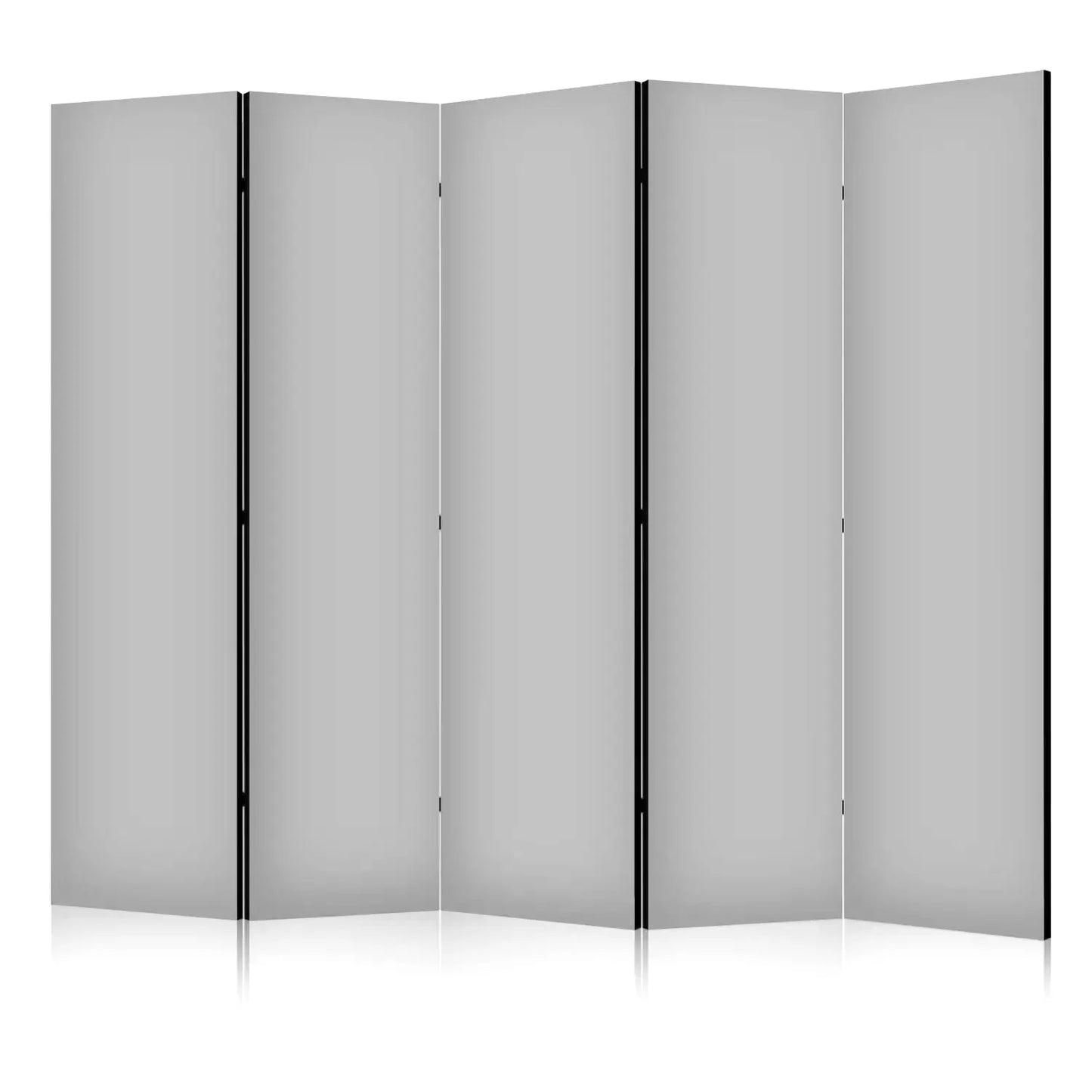 Paravent gris à cinq panneaux
