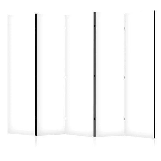 Paravent blanc à cinq panneaux